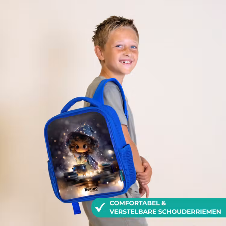 Magische Nacht vol Toverkunst Kinderrugzak - Blauw middel -sfeer3_NL