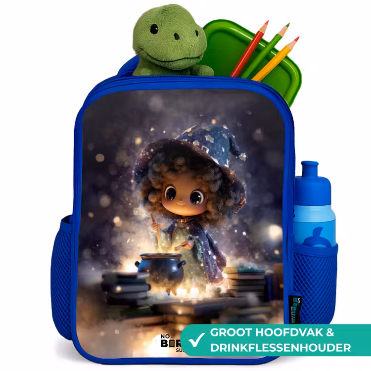 Magische Nacht vol Toverkunst Kinderrugzak - Blauw middel -inhoud_NL