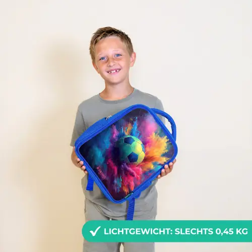 Neon - Bal - Kleurrijk Kinderrugzak - Blauw middel -sfeer1_NL