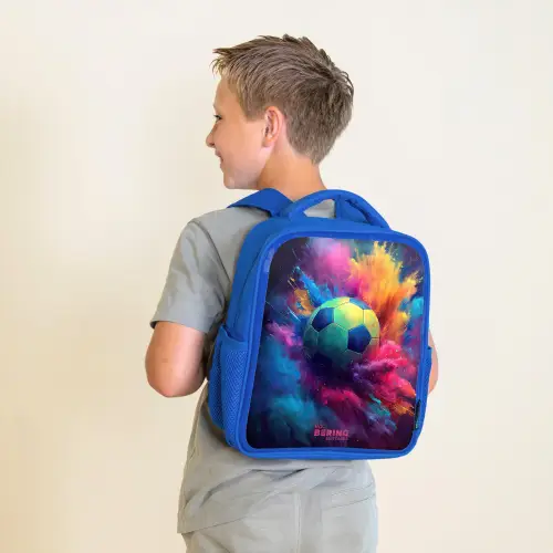 Neon - Bal - Kleurrijk Kinderrugzak - Blauw middel -sfeer2