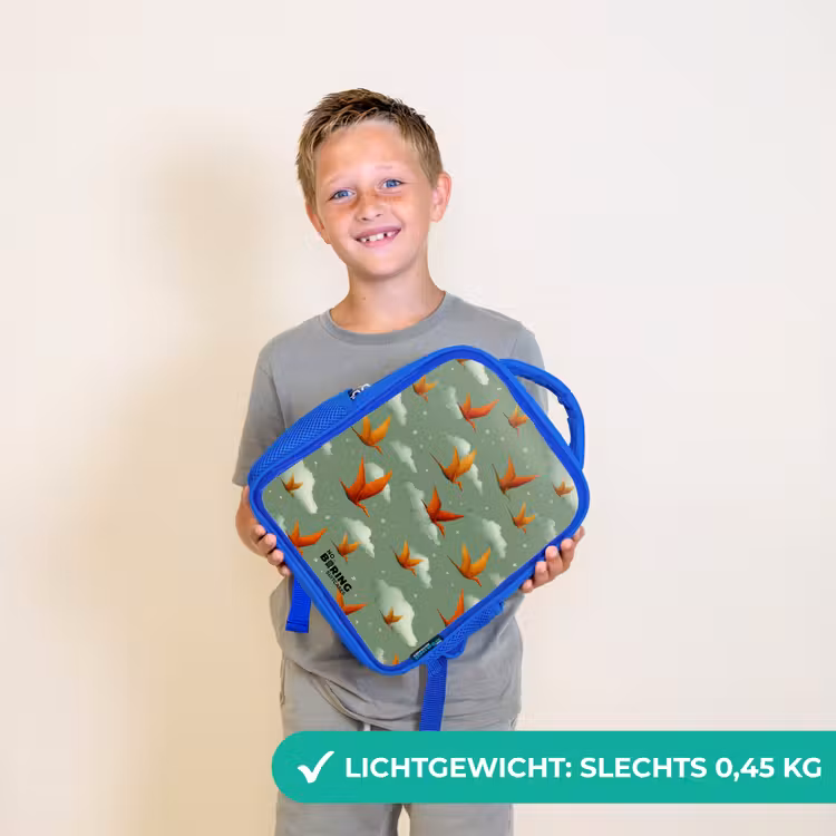Patroon - Dino - Pterosaurussen Kinderrugzak - Blauw middel -sfeer1_NL
