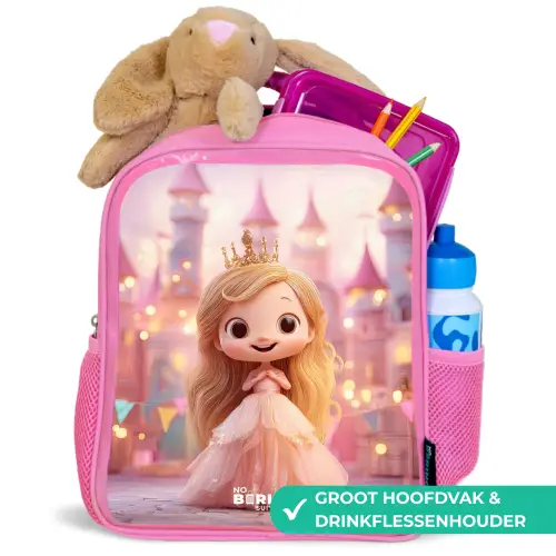 Prinses - Roze - Kasteel Kinderrugzak - Roze middel -inhoud_NL