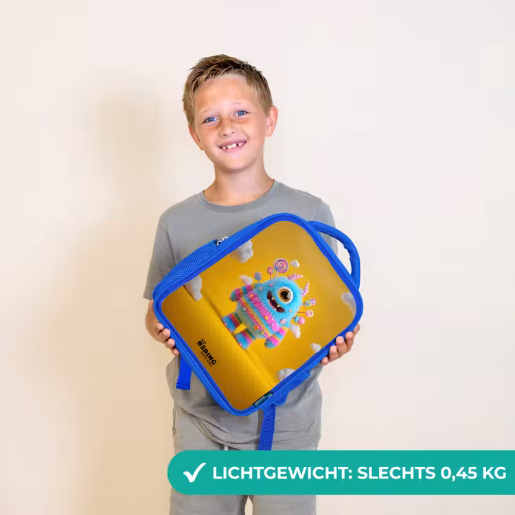 Snoep - Monster - Regenboog Kinderrugzak - Blauw middel -sfeer1_NL