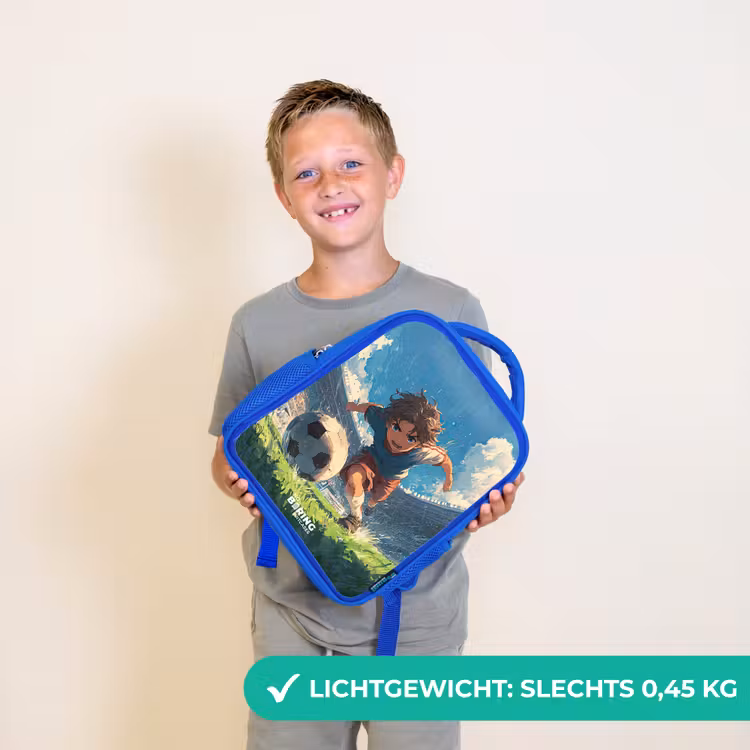 Stadion - Voetbal - Jongen Kinderrugzak - Blauw middel -sfeer1_NL