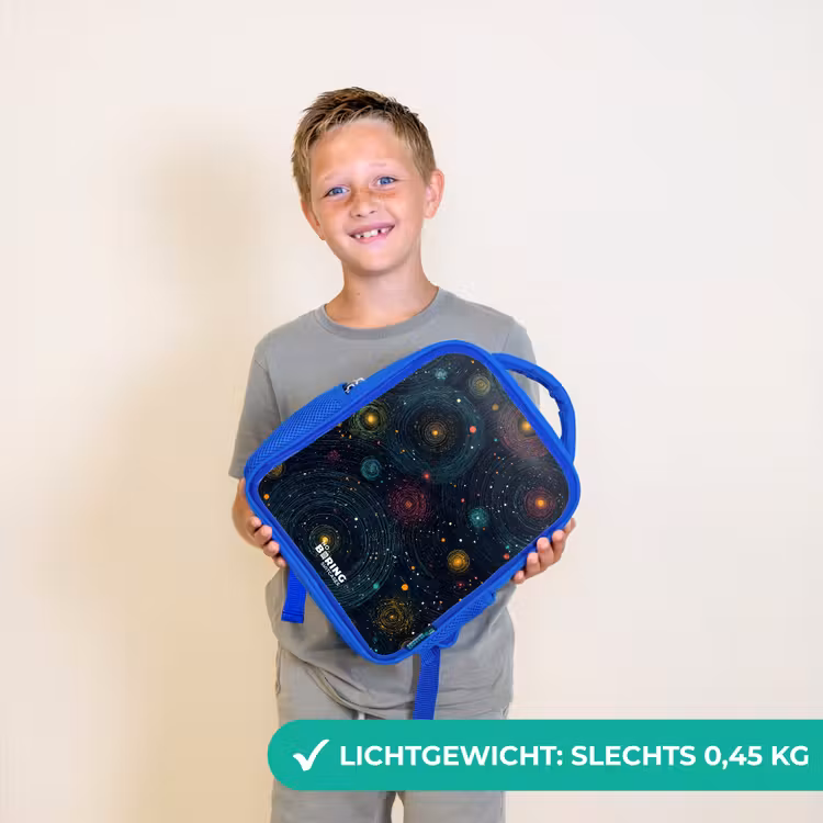 Sterren - Planeten - Kleurrijk Kinderrugzak - Blauw middel -sfeer1_NL
