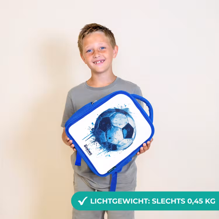 Voetbal - Inktspatten - Blauw - Bal Kinderrugzak - Blauw middel -sfeer1_NL