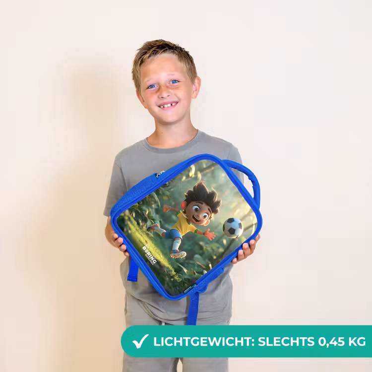 Voetbal - Jongen - Bos Kinderrugzak - Blauw middel -sfeer1_NL