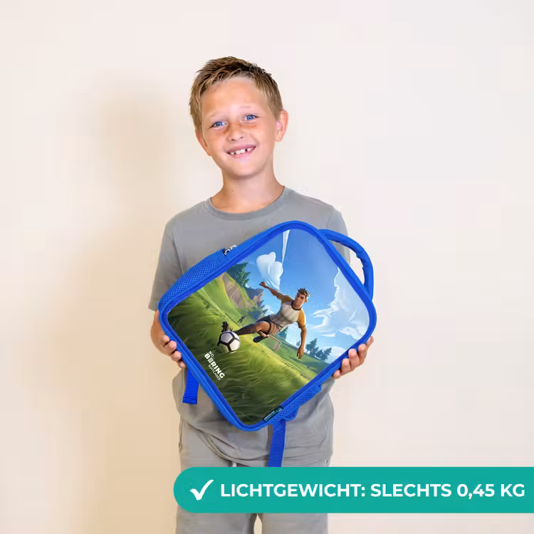 Voetbal - Jongen - Goal - Voetbaltenue Kinderrugzak - Blauw middel -sfeer1_NL