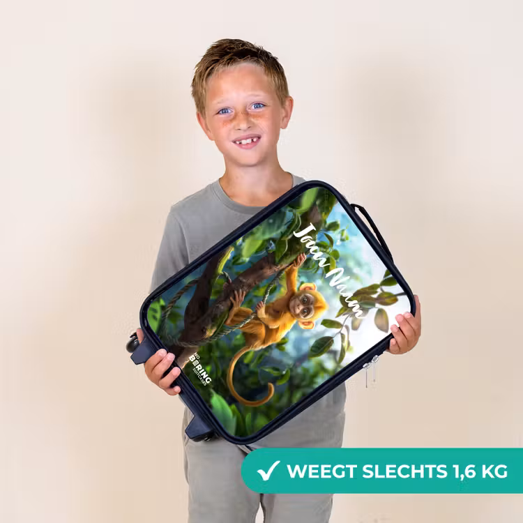 Alex aapje Kinderkoffer - Zwart klein -sfeer4_NL