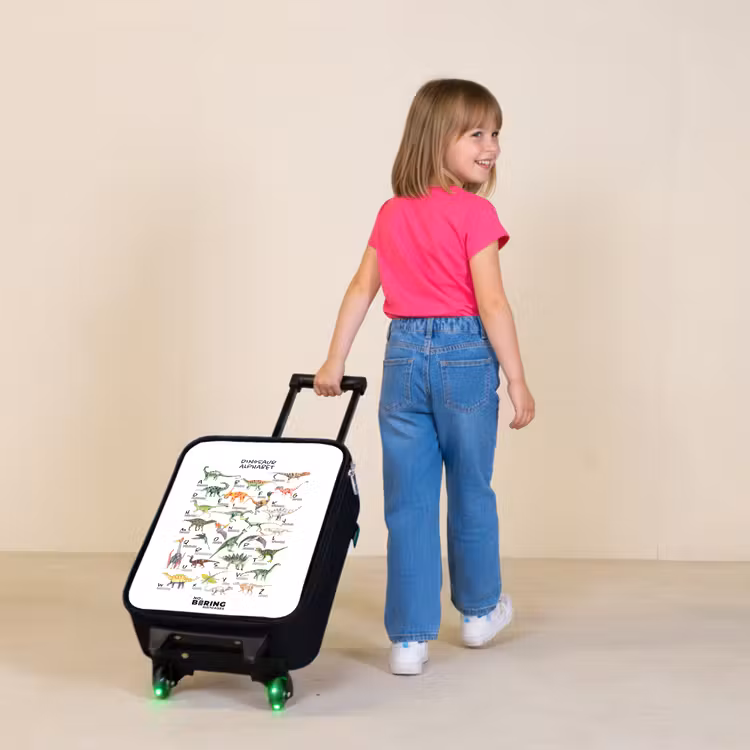 Alfabet van dino's Kinderkoffer - Zwart klein -sfeer1