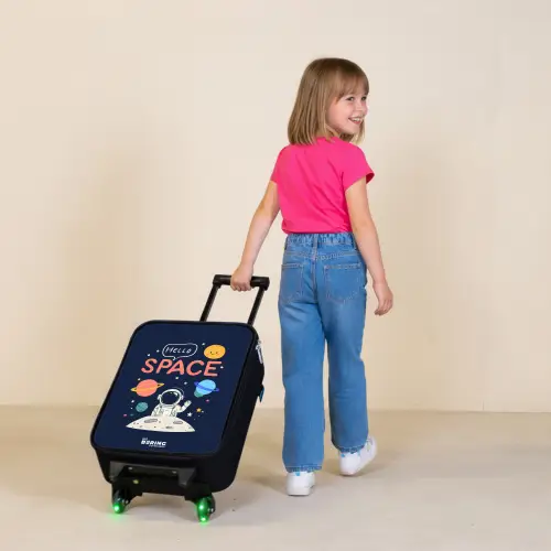 Astronaut - Quote - Planeten - Sterren Kinderkoffer - Zwart klein -sfeer1