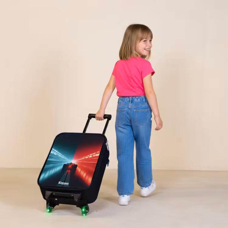 Baan - Raceauto - Neon - Rood Kinderkoffer - Zwart klein -sfeer1