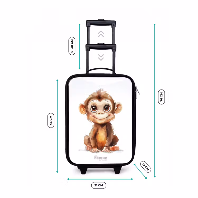 Baby aap Kinderkoffer - Zwart klein -productfoto_formaten