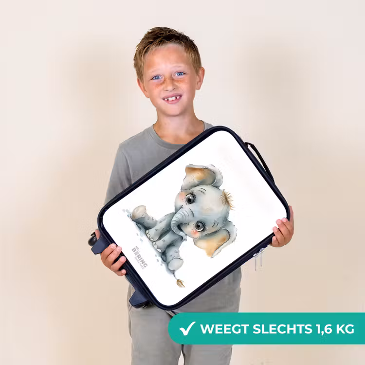 Baby olifant Kinderkoffer - Zwart klein -sfeer4_NL