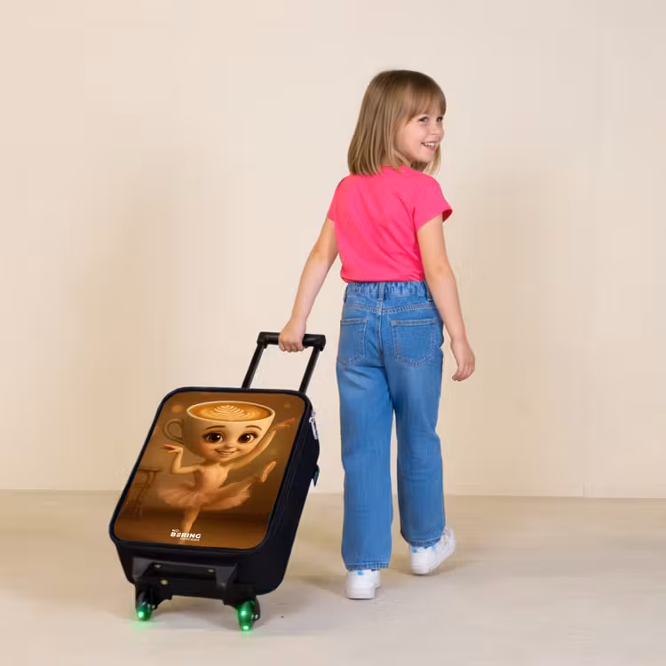 Ballerina Cappuccina Kinderkoffer - Zwart klein -sfeer1