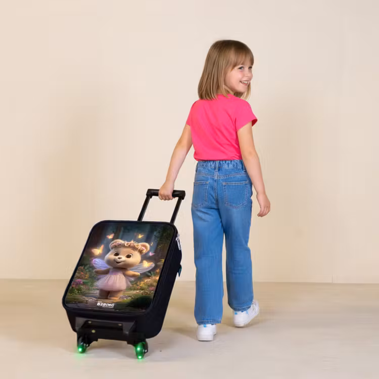 Beer - Vlinders - Bos - Fairy Kinderkoffer - Zwart klein -sfeer1