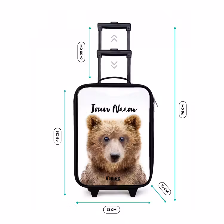Bennie Beer Kinderkoffer - Zwart klein -productfoto_formaten