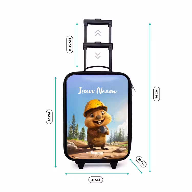 Billy Bouwhelm Kinderkoffer - Zwart klein -productfoto_formaten