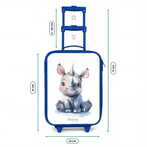 Baby neushoorn Kinderkoffer - Blauw klein -productfoto_formaten