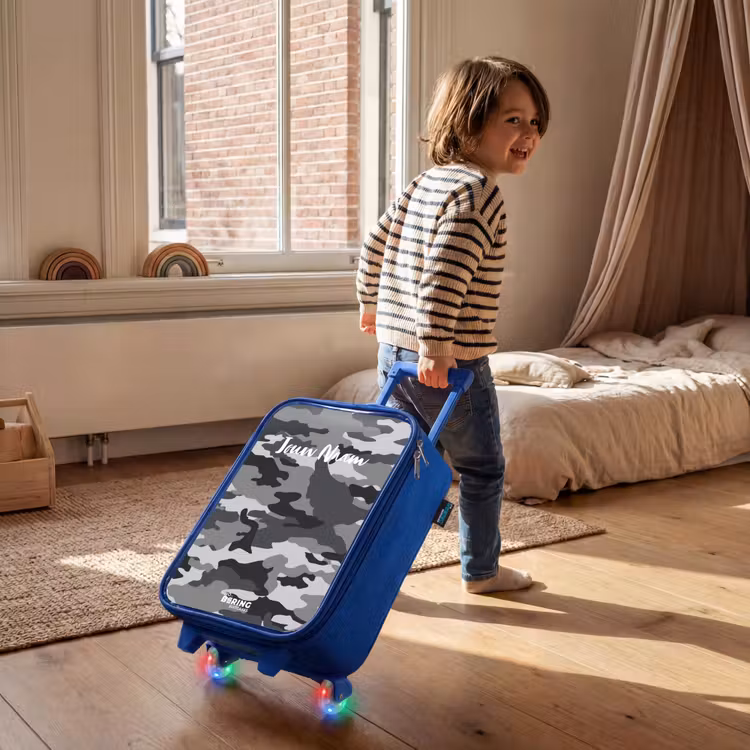 Camogrijs Kinderkoffer - Blauw klein -sfeer1