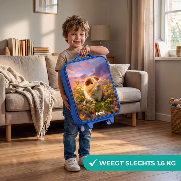 Cavia - Natuur - Dier Kinderkoffer - Blauw klein -sfeer2_NL