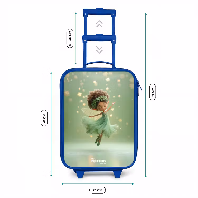 Dansende fee in groen licht Kinderkoffer - Blauw klein -productfoto_formaten