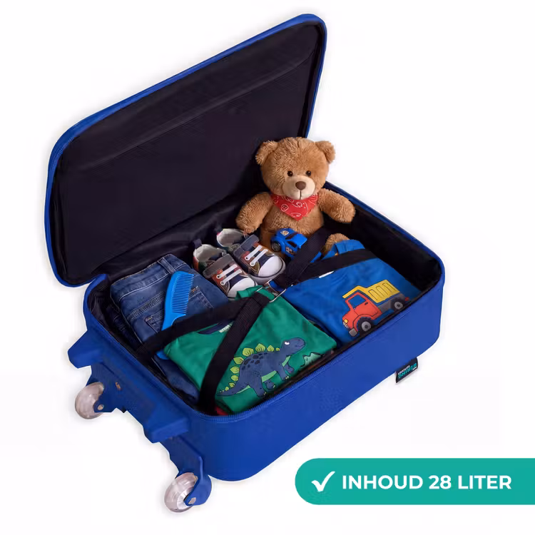 dieren op een boederij Kinderkoffer - Blauw klein -binnenkant_NL