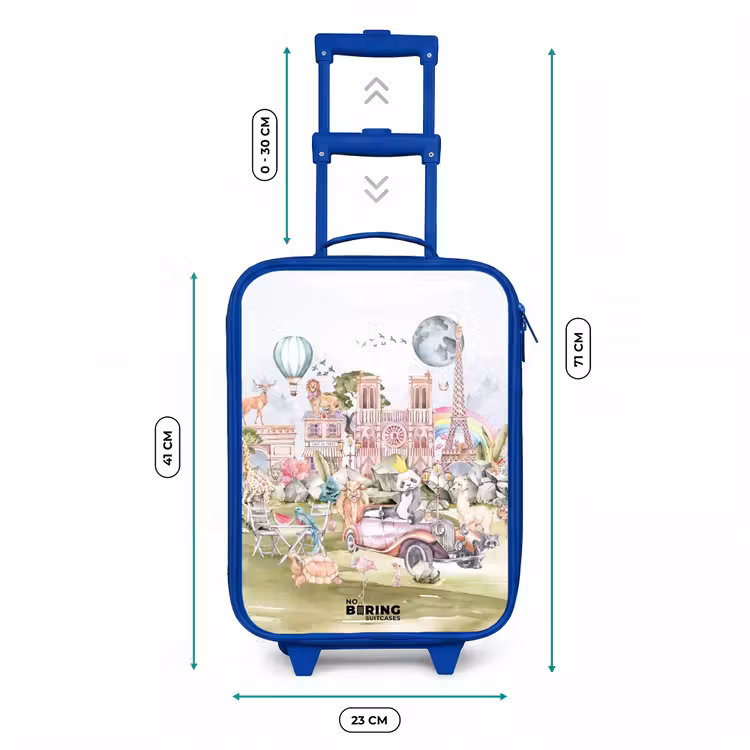 Dierlijke fantasiestad Kinderkoffer - Blauw klein -productfoto_formaten