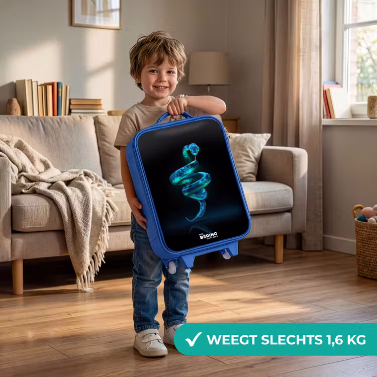 Digitale slang in spiraalvorm Kinderkoffer - Blauw klein -sfeer2_NL