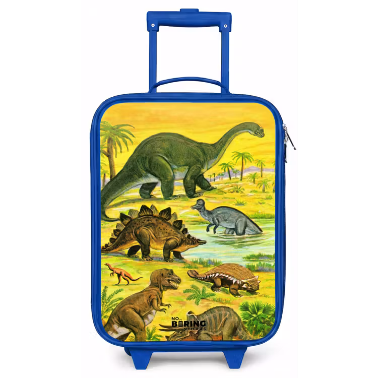 Dino's bij het water Kinderkoffer - Blauw klein -zz3dotto