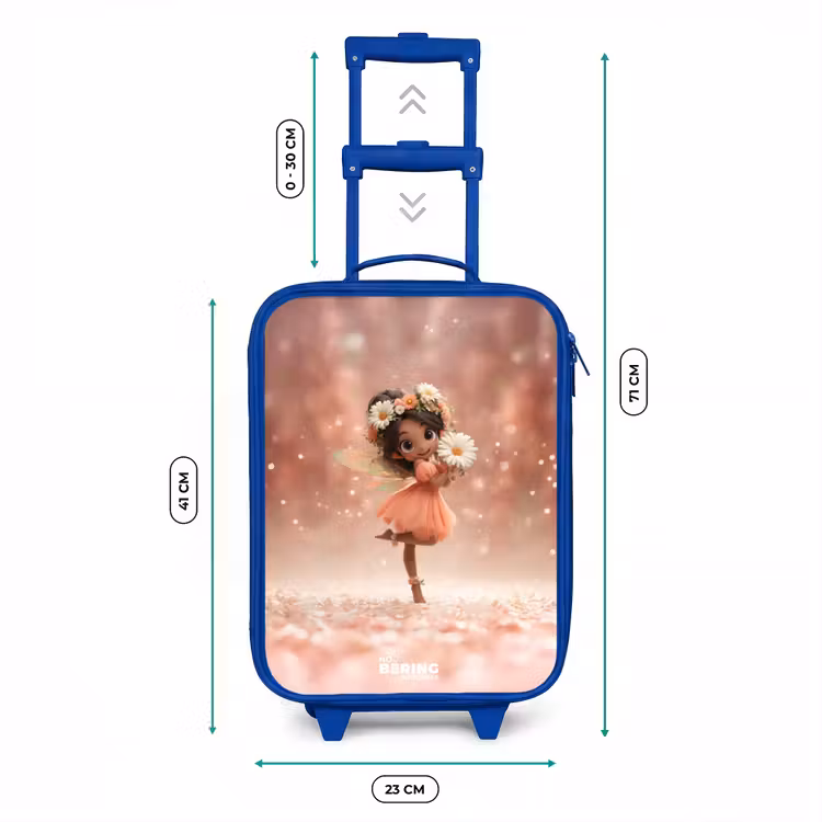 Fee met madeliefjes Kinderkoffer - Blauw klein -productfoto_formaten