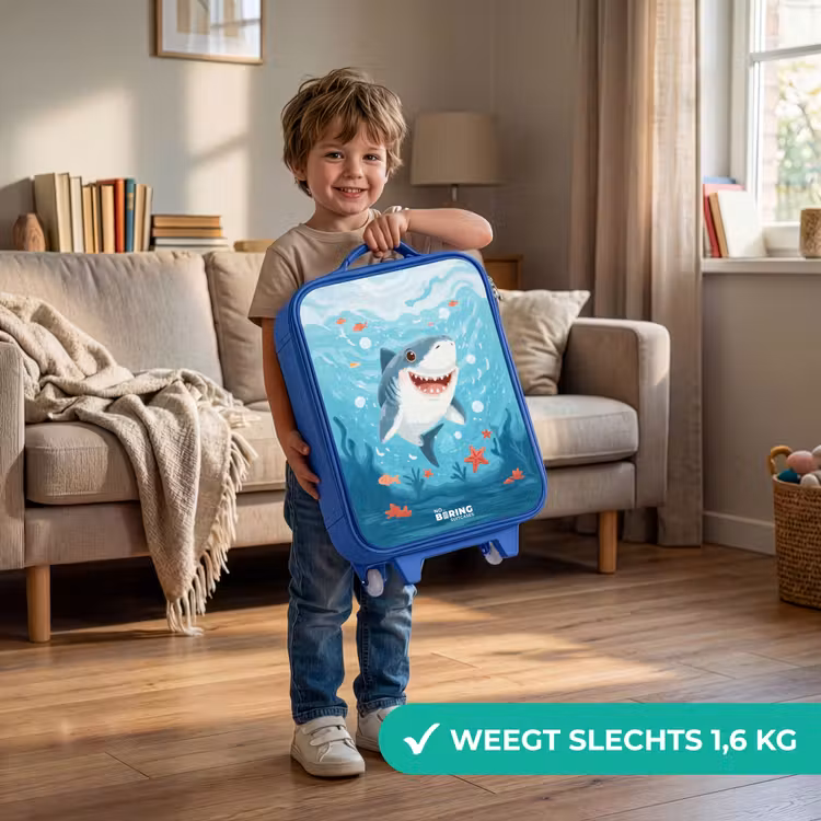 Haai - Water - Zee Kinderkoffer - Blauw klein -sfeer2_NL
