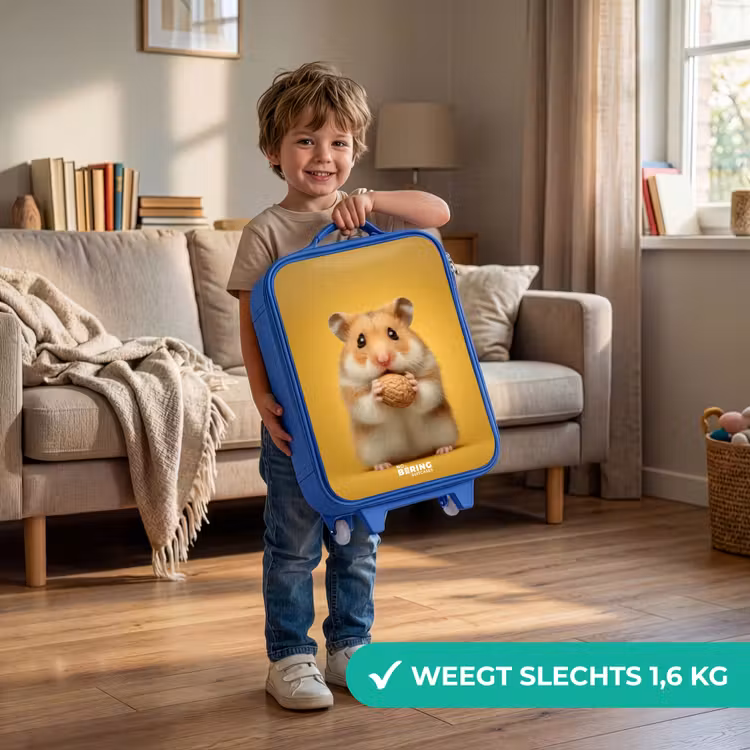 Hamster - Walnoot - Dier Kinderkoffer - Blauw klein -sfeer2_NL
