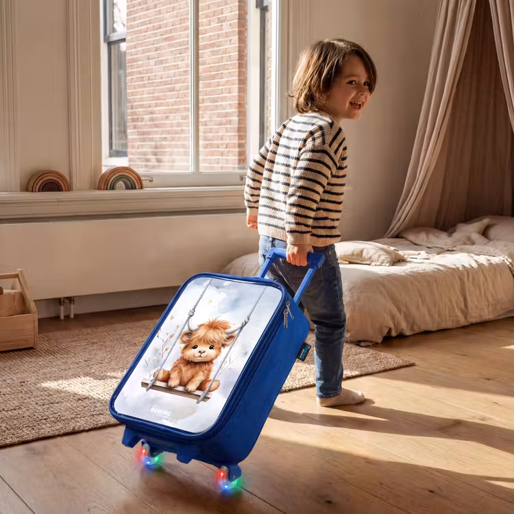 Hennie hooglander Kinderkoffer - Blauw klein -sfeer1