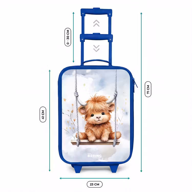 Hennie hooglander Kinderkoffer - Blauw klein -productfoto_formaten