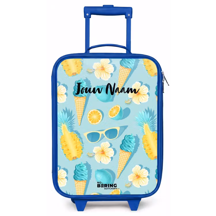 Ibiza icecream Kinderkoffer - Blauw klein -zz3dotto