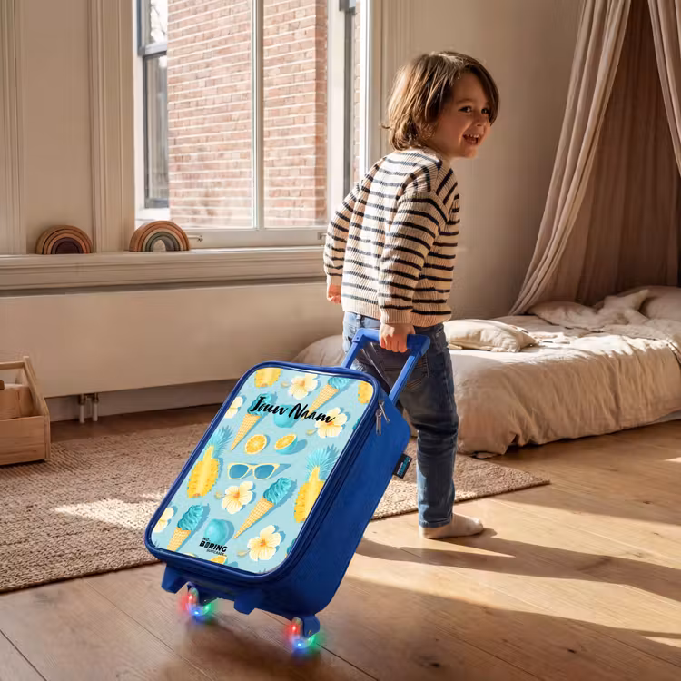 Ibiza icecream Kinderkoffer - Blauw klein -sfeer1
