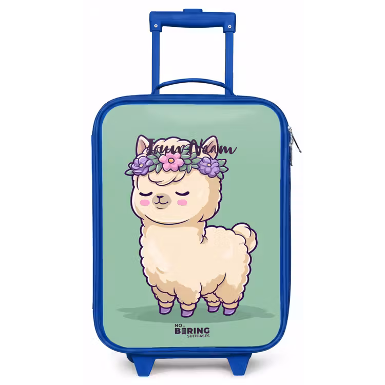 Kawai - Alpaca - Groen Kinderkoffer - Blauw klein -zz3dotto