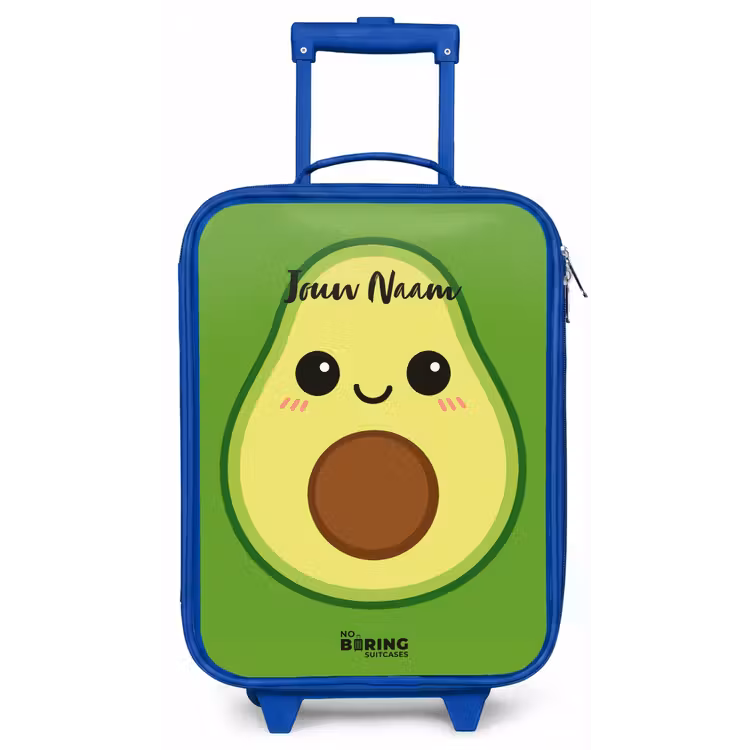 Kawai - Avocado - Groen Kinderkoffer - Blauw klein -zz3dotto