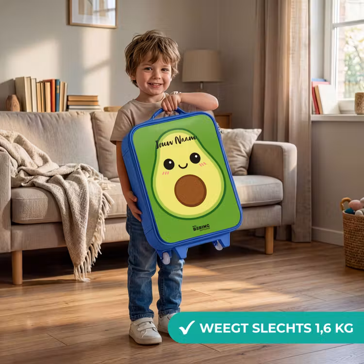 Kawai - Avocado - Groen Kinderkoffer - Blauw klein -sfeer2_NL