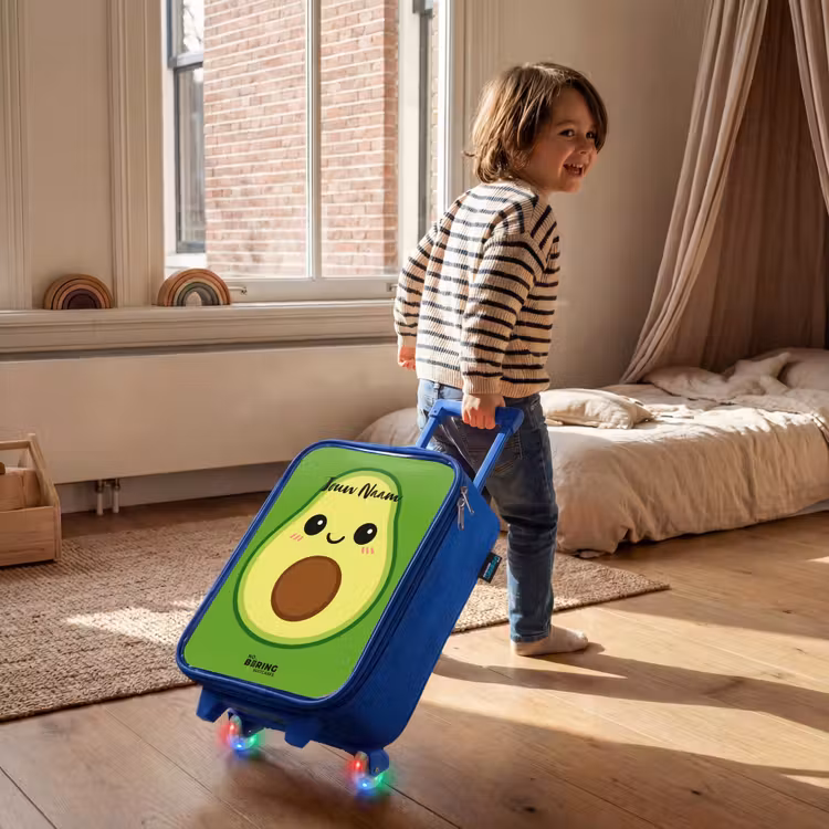 Kawai - Avocado - Groen Kinderkoffer - Blauw klein -sfeer1