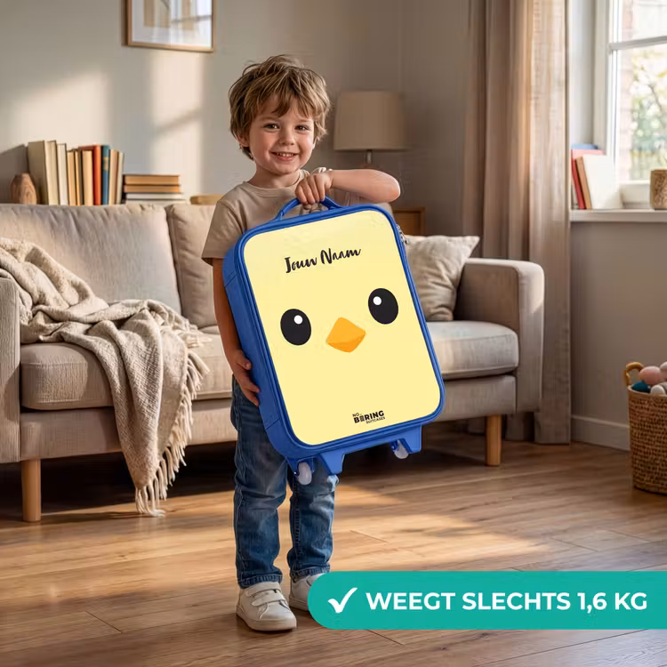 Kawai - Kuiken - Geel Kinderkoffer - Blauw klein -sfeer2_NL
