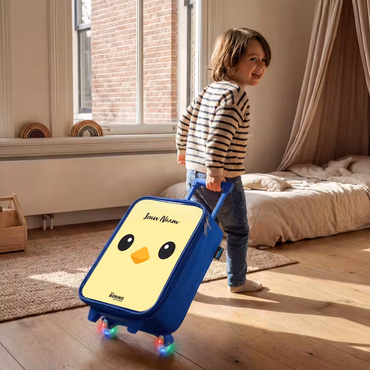 Kawai - Kuiken - Geel Kinderkoffer - Blauw klein -sfeer1