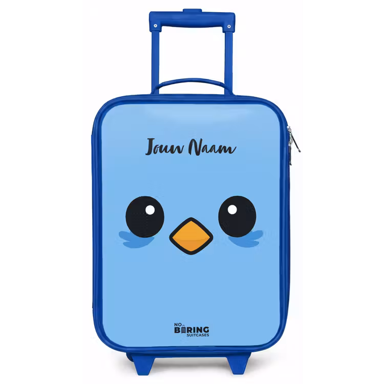 Kawai - Vogel - Blauw Kinderkoffer - Blauw klein -zz3dotto