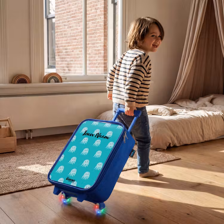 Kekke kwalletjes Kinderkoffer - Blauw klein -sfeer1