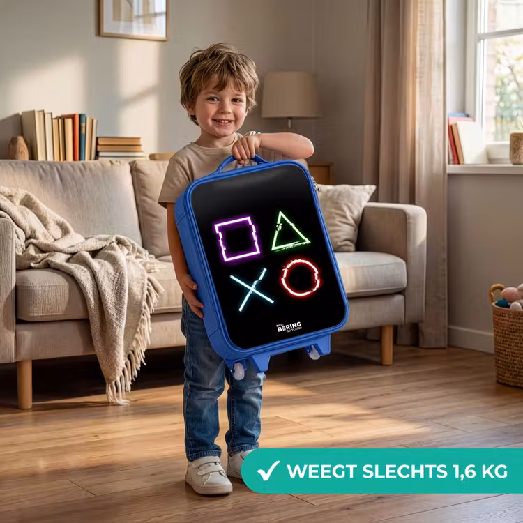 Knoppen van een gameconsole Kinderkoffer - Blauw klein -sfeer2_NL