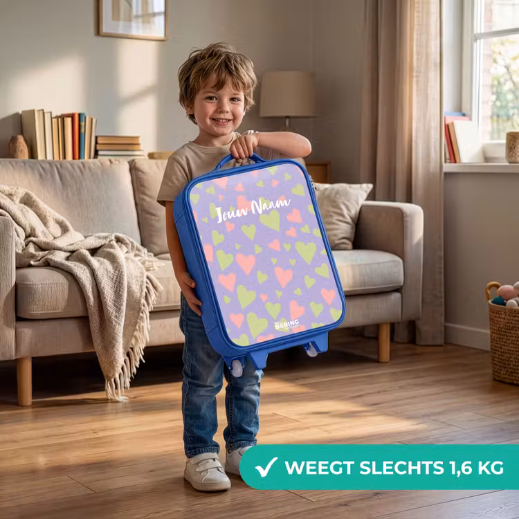 Lovely lila Kinderkoffer - Blauw klein -sfeer2_NL