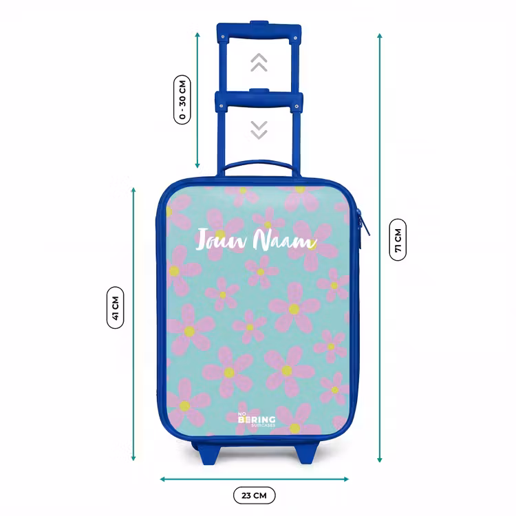 Madeliefjesmania mint Kinderkoffer - Blauw klein -productfoto_formaten