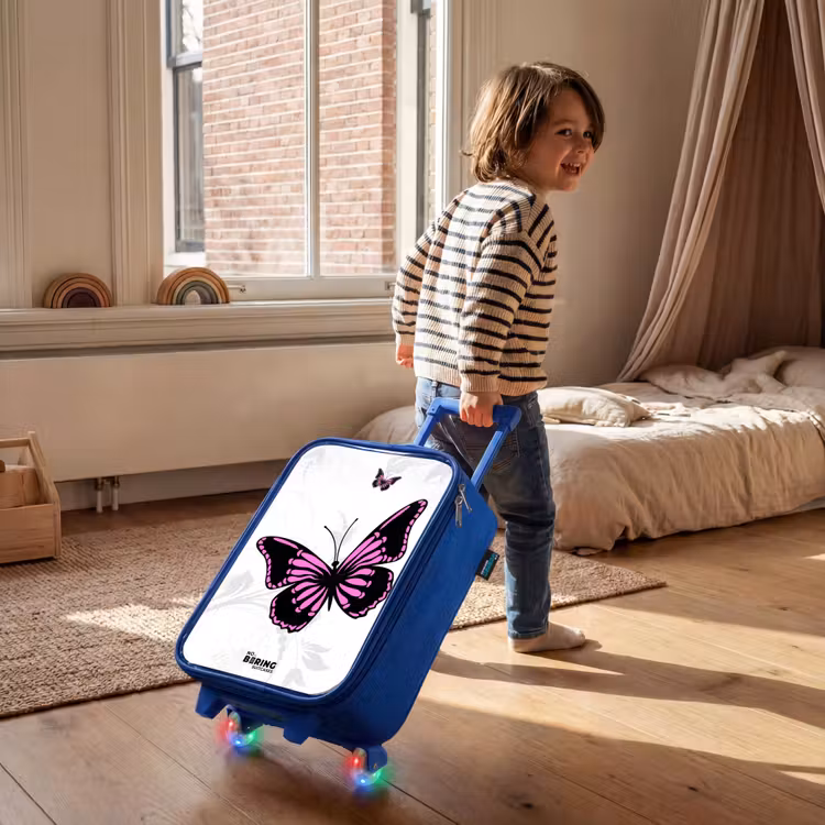 Magenta monarch Kinderkoffer - Blauw klein -sfeer1