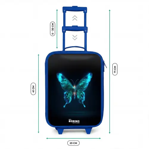 Magische digitale vlinder Kinderkoffer - Blauw klein -productfoto_formaten